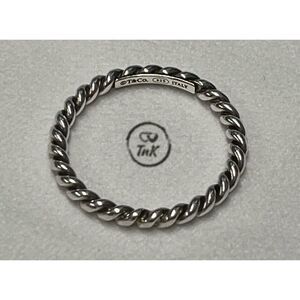 Retired Tiffany & Co Twist Ring - Sz 5 - 925 Silver